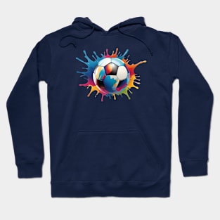 Color Splash Football Soccer Ball Lover Design Hoodie